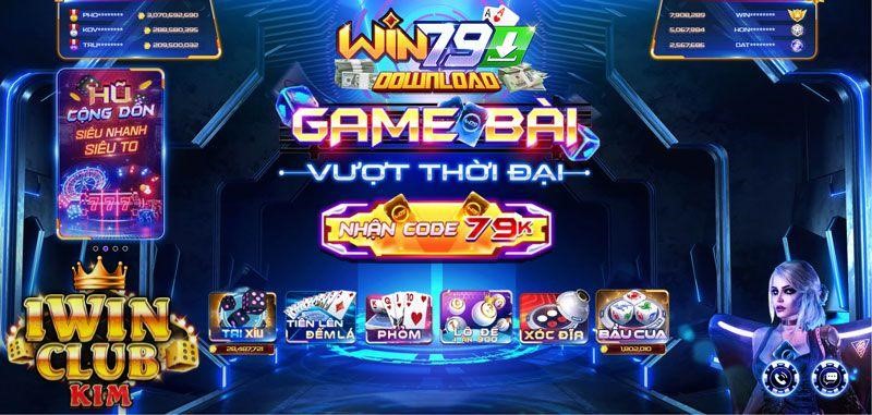 Giao diện cổng game WIN79