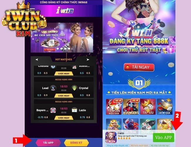 Tải ứng dụng IWIN68 bằng cách truy cập vào mục “Tải APP” trên trang chủ cổng game